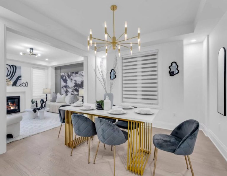 dining room staged by designs by deeda toronto