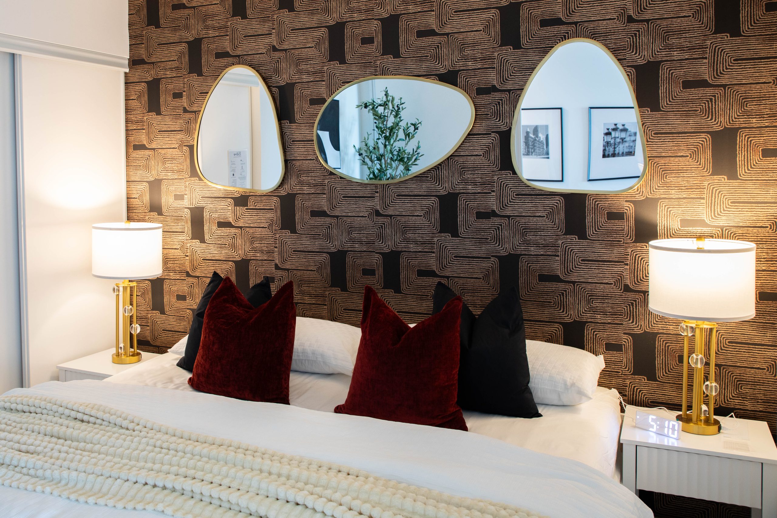 AirBnB bedroom styling in Mississauga